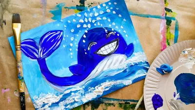 WHALE | Drawing with paints for children🎨 - YouTube