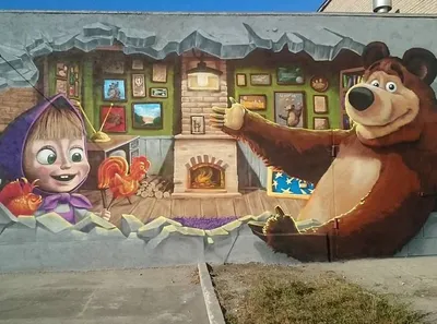 Граффити-роспись стен детского сада