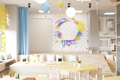 Художественная роспись стен в детском саду , фото оформления интерьера  детских комнат, заказать в Москве
