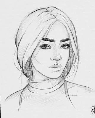 Как нарисовать лицо девушки карандашом поэтапно | Нарисовать лица,  Рисовать, Лицо