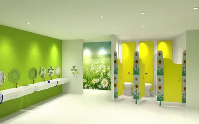 Туалет детского сада стоковое изображение. изображение насчитывающей  комната - 66544727