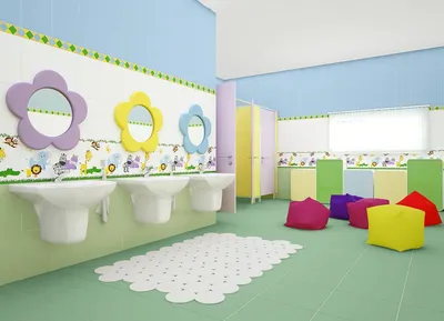 Детский сад туалет зеркало Подвесная стена для туалета зеркало Детская  одежда зеркало детские Креативное украшение комнаты