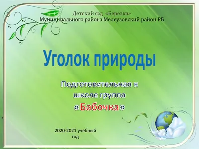 уголок природы » Специалист детсада - всё для работников дошкольных  учреждений