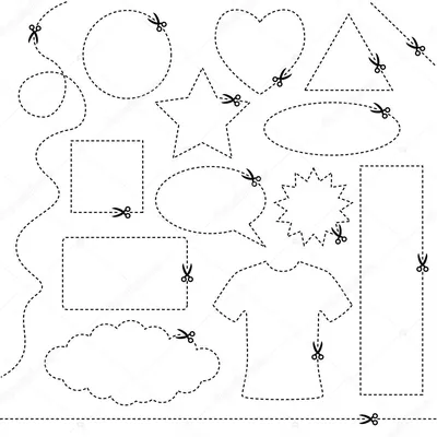 Распечатать бесплатно шаблоны для вырезания ножницами для детей