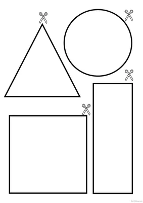 Шаблон Геометрические фигуры для вырезания | распечатать