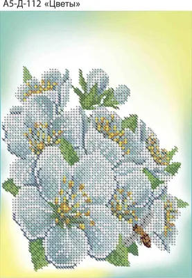 Купить А5-Д-112 - Схема для вышивки бисером Цветы | Мамино лукошко