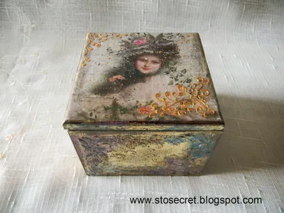 Decor case for glasses. Gilding and image transfer. - YouTube