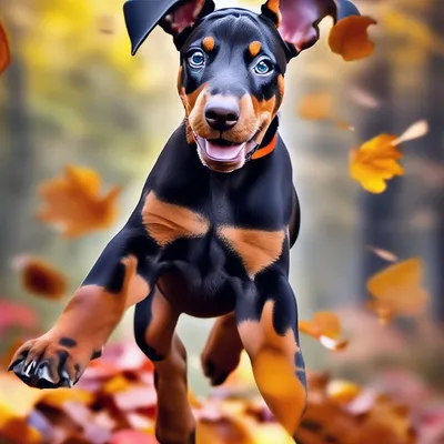 Доберман - это отличный сторожевой пес, который дает уверенность в  безопасности.