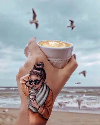 Доброе утро! кофе с видом на море» — создано в Шедевруме