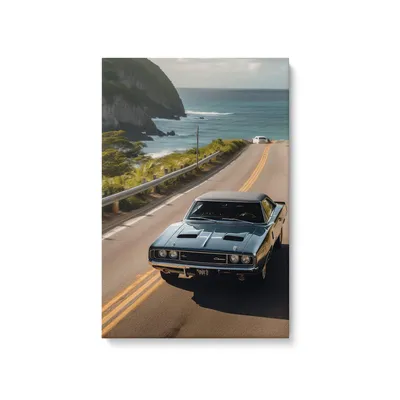 California Cruiser: Black 1970 Dodge Charger RT Journeying Along a Coa –  ArdorPrinting