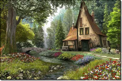 Милый сказочный дом, сказочный домик в волшебном лесу, созданный ай  Иллюстрация штока - иллюстрации насчитывающей персона, пуща: 269924317
