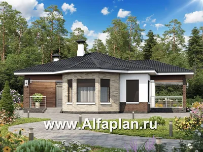 Проект деревянного одноэтажного дома \"Гордеевский\" 88 кв.м., 9 X 12.6 -  план, цена, фото | Houmy