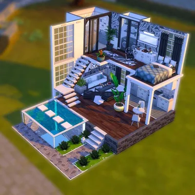 The Sims 4 Dollhouse | Sims 4 loft, Sims 4 house design, Sims 4