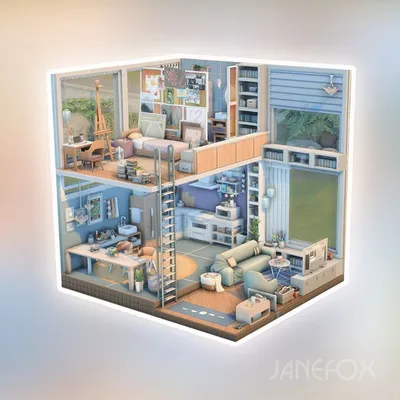 Tiny house The Sims 4/интерьер крошечного жилого дома в Симс 4 | Дом симсов,  Симс, Макеты домов