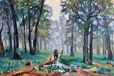 Лес после дождя» картина Прядко Юрия маслом на холсте — заказать на  ArtNow.ru