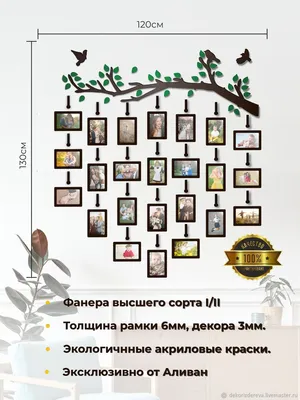 Подарочный диплом (плакетка) *Генеалогическое древо семьи* | Долина Подарков