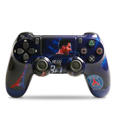 Геймпад (джойстик) DualShock 4 для Playstation 4 PS4, PC PSG Messi, купить  в Москве, цены в интернет-магазинах на Мегамаркет