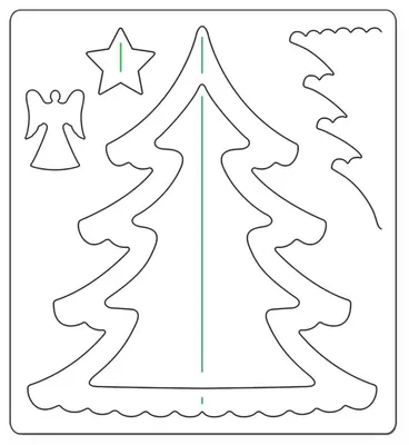 Вырезать елки пиктограммы в зеленой и белой бумаги реалистичной  изолированного на белом фоне. Дизайн для карт праздника. Современн  Иллюстрация вектора - иллюстрации насчитывающей ретро, конструкция:  204742405