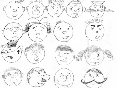 Эмоции: картинки для детей, пиктограммы, смайлики (54 шт.)