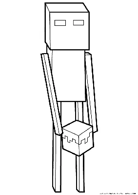 Раскраска Эндермен (Странник Края) | Раскраски Майнкрафт. Раскраски для  мальчика из игры Майнкрафт