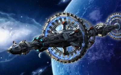 Космический корабль, научная фантастика…» — создано в Шедевруме
