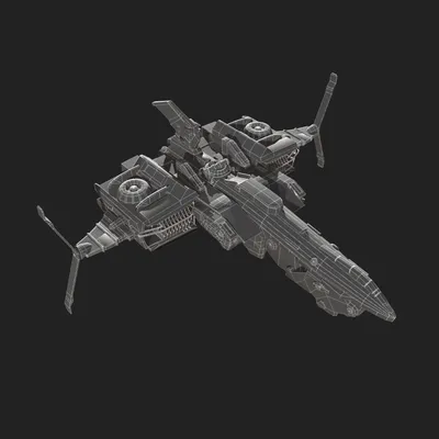 Файл STL Космический корабль Ихнэ 8 - Боевой корабль Транспорт SF Научная  фантастика ⚔・Дизайн 3D принтера для загрузки・Cults