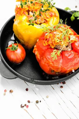 Фаршированный перец со сметаной Простоквашино — пошаговый классический  рецепт с фото от Простоквашино