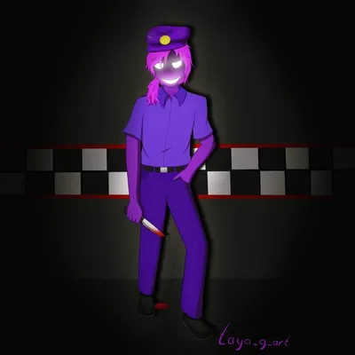 Фиолетовый парень из фнаф» — создано в Шедевруме