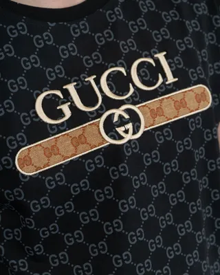 Мужская коричневая футболка-поло с принтом от Gucci, 109,082 руб. |  farfetch.com | Лукастик