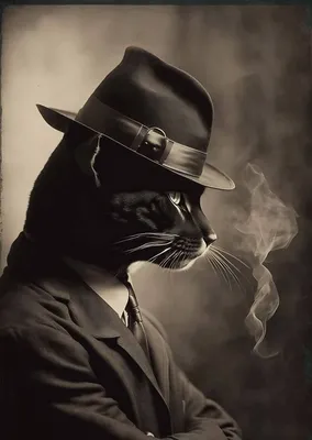 Нейросеть нарисовала котов-гангстеров 1920-х годов