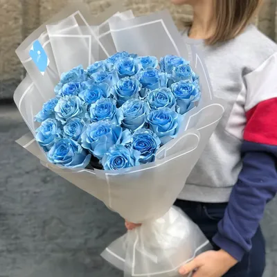 Голубые розы цена 6 250 грн купить букет с доставкой по Львову - Kvitna - Роза  Голубой, Синий