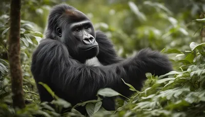 Горные гориллы способны нормально развиваться, даже если в раннем возрасте  лишились матери