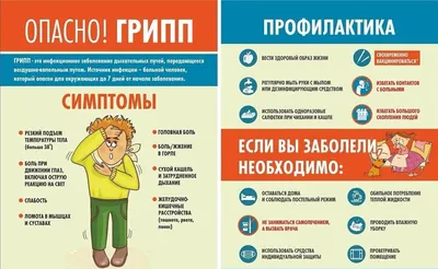 Буклеты, листовки, плакаты по профилактике гриппа и вакцинации