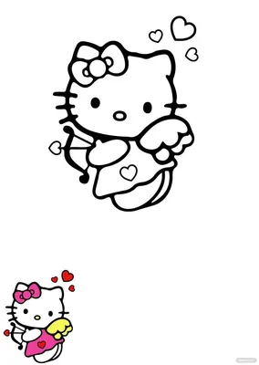 Hello Kitty Face Pattern Wallpaper - Hello Kitty Aesthetic Wallpaper