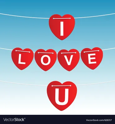 I love u Royalty Free Vector Image - VectorStock