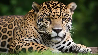 портрет ягуара стоковое изображение. изображение насчитывающей черный -  9581385