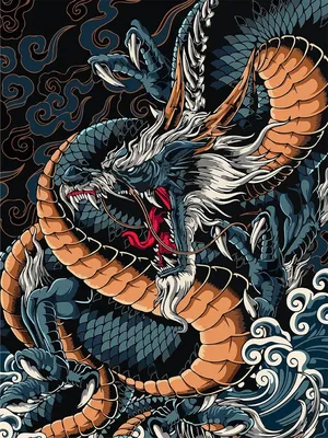 Картина по номерам на холсте Японский Дракон Китайский Дракон - 6613 В  30x40 - купить с доставкой по выгодным ценам в интернет-магазине OZON  (334613422)