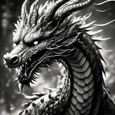 Японский дракон рисунок