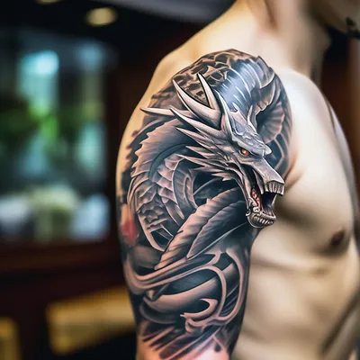 Тату дракон японский - 36 Фото и значение татуировок 2024