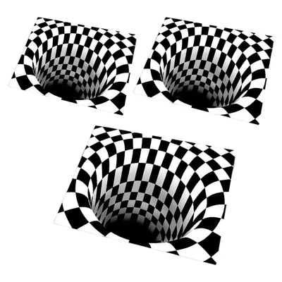 Чёрно-белая трёхмерная иллюзия искажений Векторное изображение ©Infostocker  188767070
