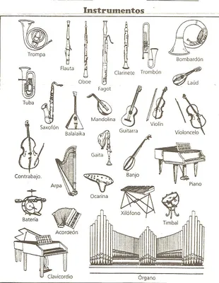 Симфонический инструмент рисунок - 61 фото