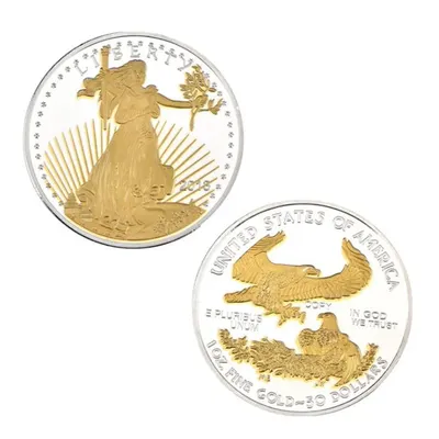 Американская Статуя Свободы Памятной Монеты, Золото И Серебро  Гальваническим Коллекции Золотых И Серебряных Юбилейных Монет От 267 руб. |  DHgate