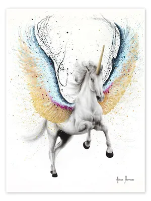 Whimsical Unicorn print by Ashvin Harrison | Posterlounge