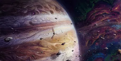 Раскраска Планета Юпитер распечатать или скачать