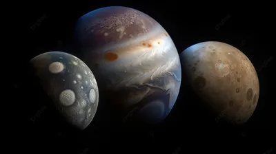Планета Юпитер, вид из космоса, …» — создано в Шедевруме
