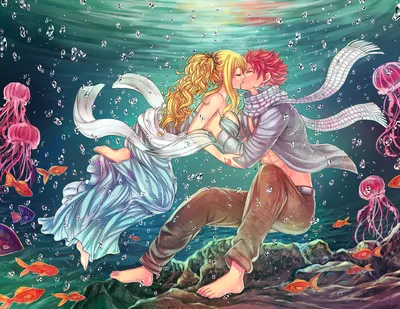 Видео Нацу и Люси ... Поцелуй / Natsu and Lucy ... Kiss/Хвост Феи /Fairy  tail | OK.RU