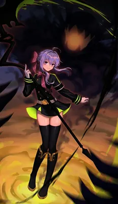 Обои Аниме Owari no Seraph, обои для рабочего стола, фотографии аниме,  owari no seraph, последний, серафим, арт, девочка, вампир Обои для рабочего  стола, скачать обои картинки заставки на рабочий стол.