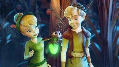 Обои на рабочий стол Фея Tinker Bell / Динь-Динь из мультфильма Peter Pan.  Питер Пэн и Fairy / Феи, обои для рабочего стола, скачать обои, обои  бесплатно