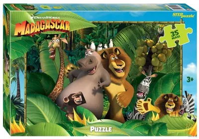 Пазл Степ Пазл Мадагаскар - 3 DreamWorks Мульти 35 деталей купить по цене  164 ₽ в интернет-магазине Детский мир