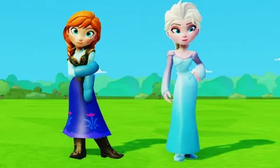Королева Эльза Холодное Сердце Принцесса Анна и Олень Свен Disney Frozen  Anna and Elsa princess - YouTube